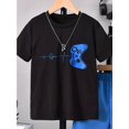 thumbnail image 1 of Ensemble T-shirt Graphique et Shorts Style Décontracté Tendance pour Garçons, Manches Courtes Col Rond Confortable, Cadeau de Festival pour Garçons Enfants, 1 of 7