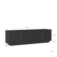thumbnail image 3 of Aukfa LED TV Stand for TVs up to 75",Modern TV Cabinet Entertainment Center W/16-Color Lights for Living Room & Bedroom,Black, 3 of 6