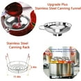 thumbnail image 2 of 7 Pcs Canning Supplies Starter Kit, Canning Tools Set with Stainless Steel Rack, Wide Mouth Funnel, Kitchen Tongs, Jar Lifter, Magnetic Lid Lifter, jar Wrench, Bubble Popper, 2 of 8