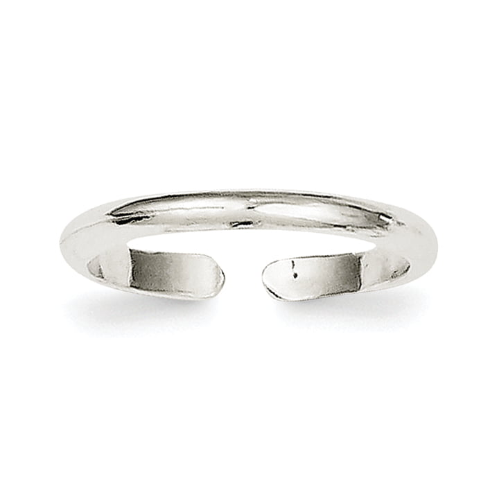 2.5mm Plain Band .925 Sterling Silver Toe Ring 