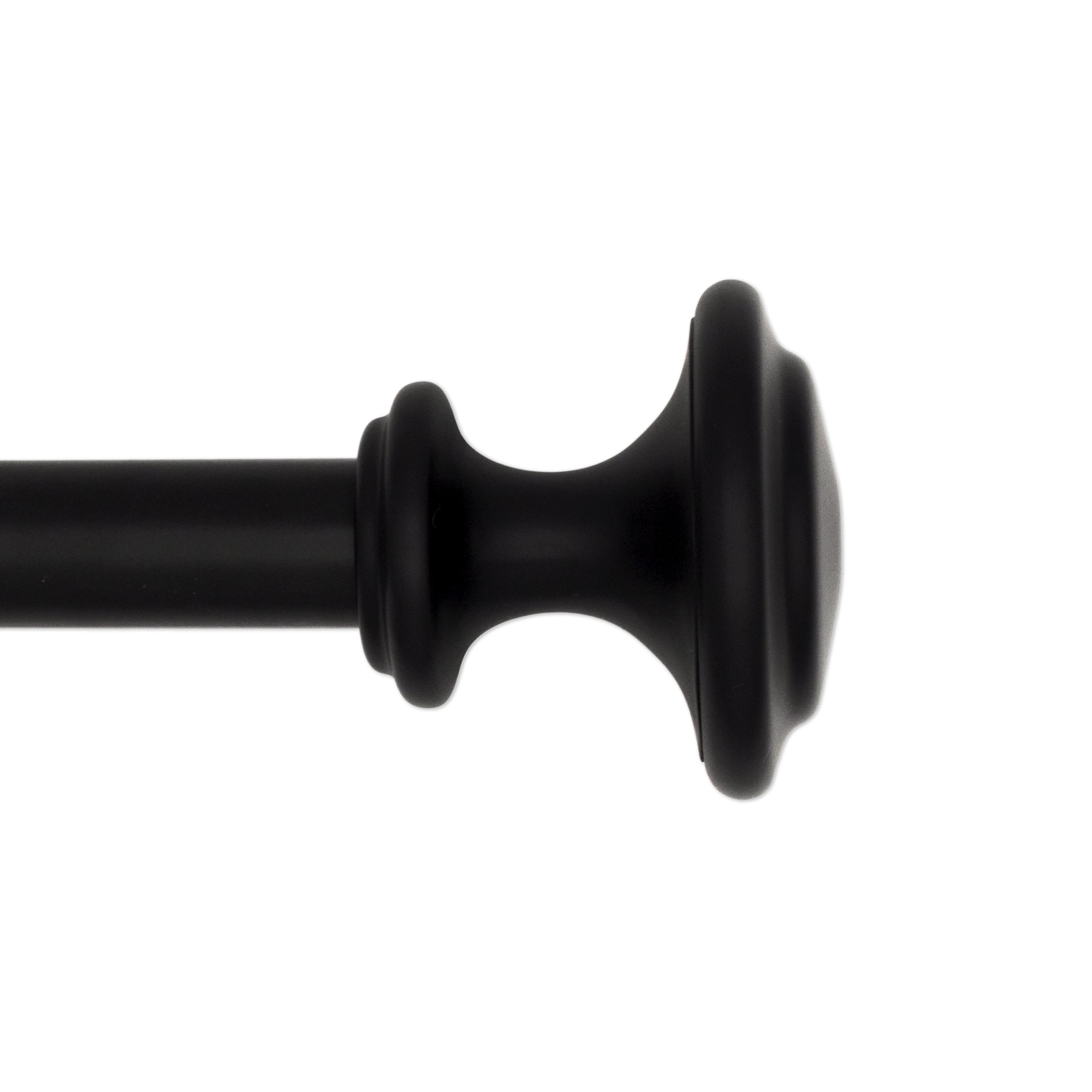 Better Homes & Gardens Mix & Match 1' Black Knob Curtain Rod Finials, Set of Two