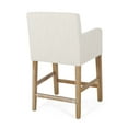 thumbnail image 5 of Christopher Knight Home Armga Fabric Upholstered Wood 26 inch Counter Stools (Set of 2) by  Beige/Weathered Natural, 5 of 5