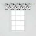 thumbnail image 2 of Ambesonne Paisley Valance Pack of 2, Oriental Florets Leaf, 54"X12", Grey and White, 2 of 4