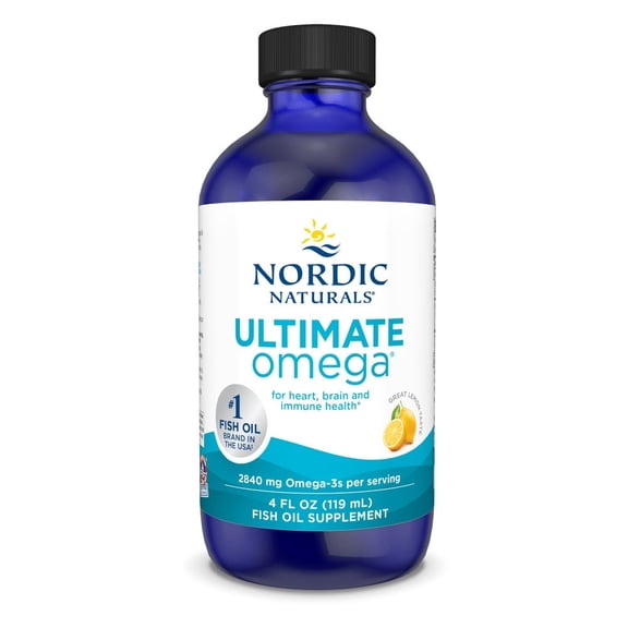 Nordic Naturals Ultimate Omega Liquid, 2840 Mg Omega-3s, Fish Oil, 4 Fl Oz