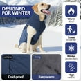 thumbnail image 6 of Dog Coat for Small Medium Large Dogs, Reflective Waterproof Dog Winter Jacket Puppy Cold Weather Coats Windproof Pet Vest Warm Fleece Dogs Snowsuit, 6 of 8