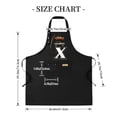 thumbnail image 4 of Kitchen 2 Pack Bib Apron - Adjustable Black Apron with Front Pocket Orange & Beige Car Graphic ' MOM ' Patch Perfect for Cooking, 4 of 5