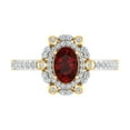 thumbnail image 7 of 1 1/4 Carat Oval Shape Ruby and Round Diamond Engagement Ring in 10K Yellow Gold (Ring Size 7.25), 7 of 7