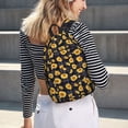 thumbnail image 5 of Disketp Royal Blue Plaid Sunflower print Canvas Backpack Lightweight Travel Daypack Student Rucksack Laptop Backpack-Medium, 5 of 5