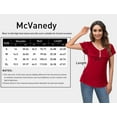 thumbnail image 5 of McVanedy Women's Summer Tops Ruffle Short Sleeve Henley T Shirts V Neck Causal Blouses S-XL, 5 of 5