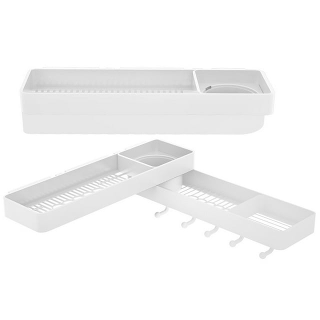 Bangcool Shower Caddy Rotatable Hollow Wall Mounted Corner Shower Shelf Shampoo Holder