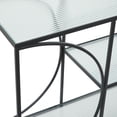 thumbnail image 4 of DecMode 32" x 48" Black Metal Industrial Console Table, 4 of 9