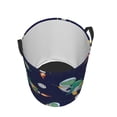 thumbnail image 3 of Daiia astronaut Dinosaur And Space Laundry Hamper With Handles Large Storage Basket/Toy Organizer/Dirty Clothes Collapsible Waterproof For College Dorms, Bedroom,Bathroom, 3 of 8