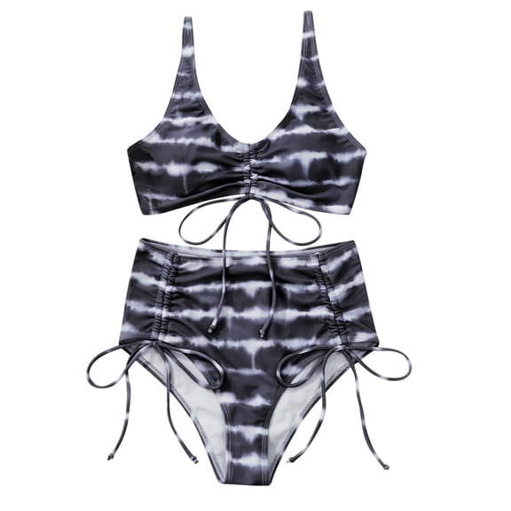 Babysbule Swimsuits for Women Clearance Ladies Women's Sexy Bathing Suit 2 Piece Tie-dyed Bikini Bottoms Swimsuits For Women