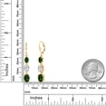 thumbnail image 6 of Gem Stone King 18K Yellow Gold Plated Silver Green Chrome Diopside 3 Stone Dangle Earrings for Women (5.50 Cttw, Gemstone Birthstone, Oval 8X6MM, 7X5MM and 6X4MM), 6 of 6