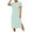 Green, variant on Women's Summer Casual Striped Long Dress Round Neck Slim Stretchy Side Split Comfy T Shirt Maxi Dress with Pockets