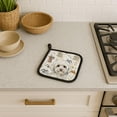 thumbnail image 3 of Caroline's Treasures White Havanese Coffee Bar Pair of Pot Holders Pair 7.5x7.5 Quilted Insulated Hot Pads Decorative Kitchen Gift Made in USA, 3 of 7
