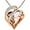 34 - Healing Stone for Happiness - Light Orange, variant on Rose Gold Plated Necklace for Women: Heart Shaped Orange Healing Crystals Center, Dazzling Cubic Zirconia, Hypoallergenic Chain (18"+2"), Jewelry Gifts for Anniversaries and Birthdays