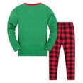 thumbnail image 3 of WOYY Toddler Boys Christmas Matching Pajamas Long Sleeve Tops Plaid Pants Sleepwear PJ Set, 3 of 8