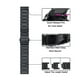 thumbnail image 4 of Correa de Reloj PUBAMALL Negro Acero Inoxidable Compatible con Gear S3 Frontier y Classic 22mm para, 4 of 7