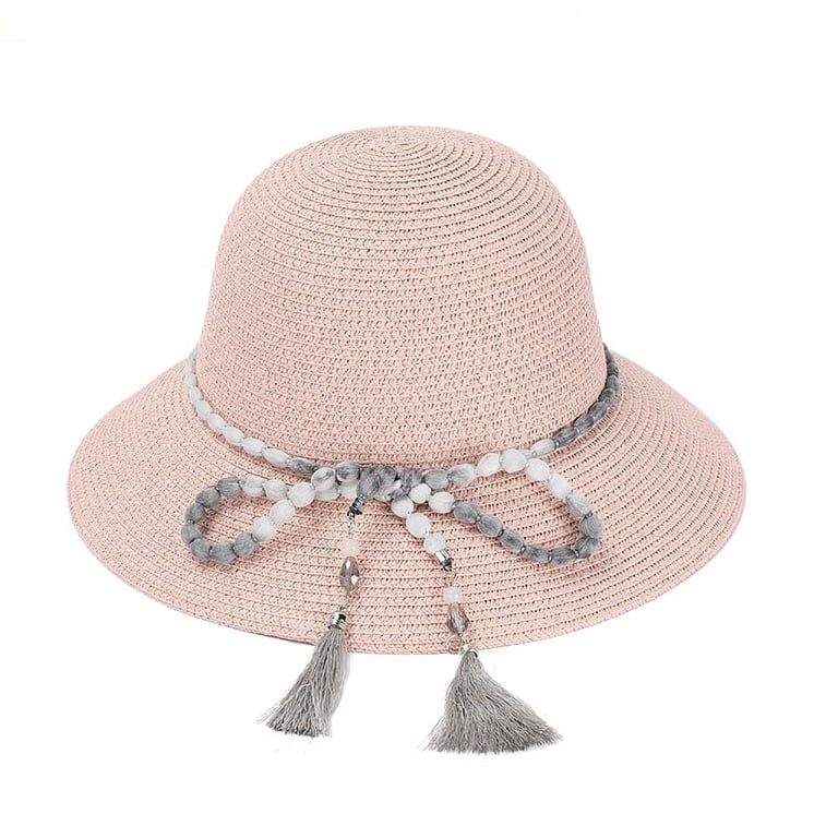 Boho Crochet Sun Hat Wide Brim UPF 50+ for Women Women Straw Sun Hat Wide Brim UPF 50+ Crochet Summer Floppy  main image 3