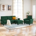 thumbnail image 5 of Pingliang Home Sectional Sofa with Storage Ottoman and Accent Chair, 3 Seat L Shaped Couch with Side Pockets and Armchair,Living Room Furniture Set for Home Apartment Office Studio, 5 of 7