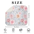 thumbnail image 5 of Microfibre Drying Mat for Kitchen Pink White Penony Flower Blossom Dish Drying Drainer Mat Absorbent Pioneer Drying Mat Washing Up for Glass, Plate & Cup 16inch X 18inch, 5 of 6
