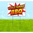 thumbnail image 1 of Wbg World Famous Bbq (18" x 24") Yard Sign, Includes Metal Step Stake, 1 of 6