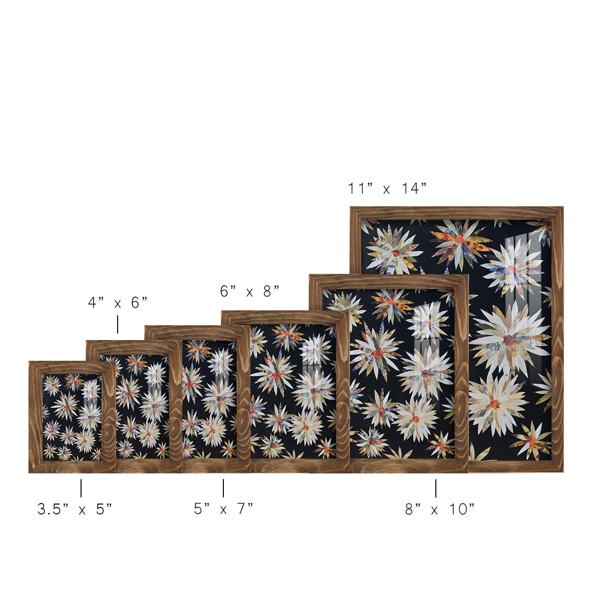 Starburst Too II - Framed Print w/glass - Walnut