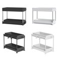 thumbnail image 2 of Organizador para debajo del fregadero de 2 niveles con cajón de almacenamiento deslizante, acero inoxidable y plástico, blanco, 2 of 5