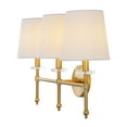 thumbnail image 2 of JONATHAN Y Olivia 23" 3-Light Modern Midcentury Iron LED Vanity, Brass Gold, 2 of 9