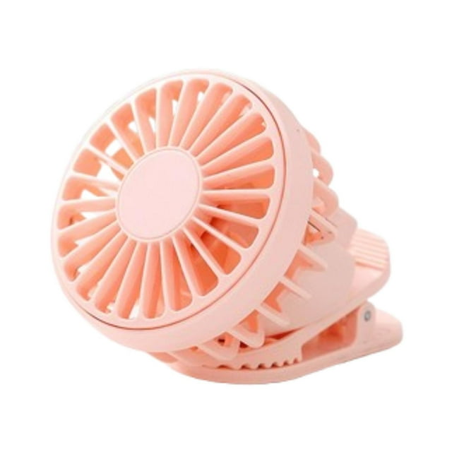 simhoa Clip on Hat Small Fan Personal Fan for Traveling Outdoor Activities Barbecue Pink
