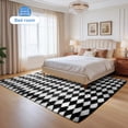 thumbnail image 3 of CozyDesg Large Rugs,4'x6' Soft Fluffy Shag Indoor Floor Carpet for Living Room Bedroom Dining Room Office Home Decor,Black & White, 3 of 8