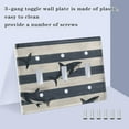 thumbnail image 3 of Yayeee Toggle Light Switch Wall Plate 2-Gang 4.56"x4.48" Decorative Outlet Cover, Dark Sharks, 3 of 7