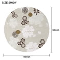 thumbnail image 2 of Round Tablecloth 60 Inch Waterproof Polyester flower Table Cover Stain Wrinkle Free for Kitchen Party, 2 of 5