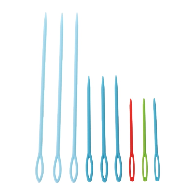 ESTONE 9Pcs Plastic Crochet Hooks Knitting Needles Sewing Tools Needlework Craft