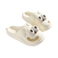 thumbnail image 5 of yotijay Big Eyed Dog Shaped Slippers Summer Casual Hole Shoes for Bathroom Birthday Gift White 36 to 37, 5 of 9