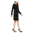 thumbnail image 3 of JESSICA HOWARD Womens Black Long Sleeve Fit + Flare Evening Dress Petites 8P, 3 of 4