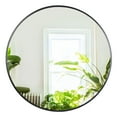 ZENY 24 inch Round Wall Mirror Modern Black Frame Bathroom Circle