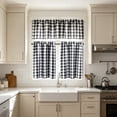 thumbnail image 2 of 3 Piece Kitchen Curtain Set, Heat Insulating Window Drape, Filtering Light Curtain, Dustproof Window Treatment for Kitchen Sink Basement Home Window Decoration, 2 of 6
