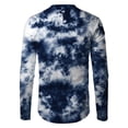 thumbnail image 4 of Landzoo Mens Fashion Casual Sports Fitness Outdoor Curved Hem Solid Color Round Neck T Shirt Long Sleeve Top Cozy Loose Men's Tops, 4 of 5