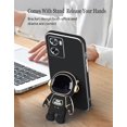 thumbnail image 5 of Compatible with Oppo A57 4G Case Silicone TPU Plating, Oppo A57 4G Cases Cute Astronaut Pattern Phone Case with Stand (Black), 5 of 7