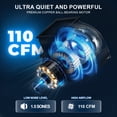 thumbnail image 6 of Akicon Bathroom Exhaust Fan with RGB LED Mode, 110 CFM 1.5 Sone Ultra Quiet Bathroom Vent Fan with 3CCT Light & Nightlight, Ceiling Mount, Remote Control, Round, White, 6 of 10