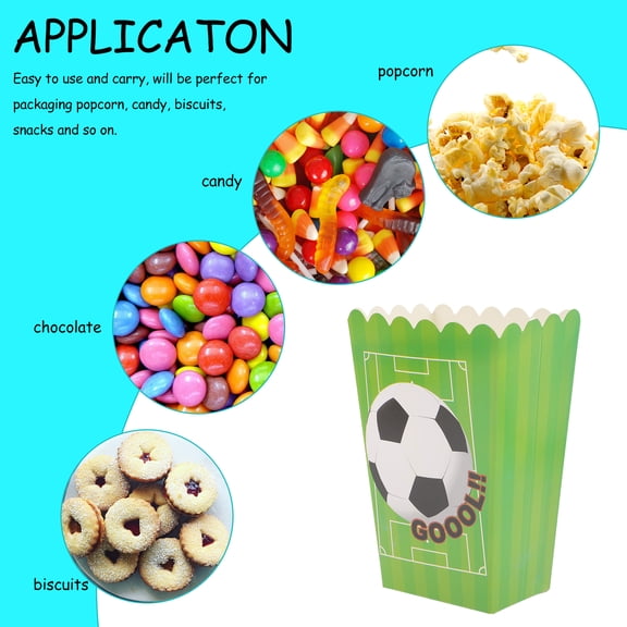 OFFIGAM 30-Pack Popcorn Party Boxes, Treat Containers for Birthday, Movie Night, Kids’ Events, Snack Holders, Party Favor Supplies