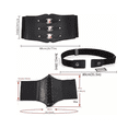 thumbnail image 2 of Cinturón Elástico Tipo Corset 3 Piezas Negras, 2 of 5