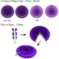 thumbnail image 4 of Fangsheng 21 Pcs Party Decoration, Purple and Lavender Hanging Paper Fans, Pom Poms Flowers for Birthday Parties, Bridal & Baby Showers, Wedding, Mermaid Party, 4 of 7