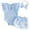 Blue, variant on Toddler Baby Girl Solid Color Fly Sleeve Button Ruffle Tops+Bow Shorts Bubble Two Piece Summer Outfit Clothes Set 2t 3t 4t Baby Girl Gifts(Blue,12-18 Months)
