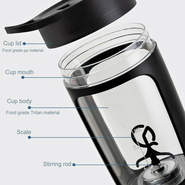 Travelwant 650ml Electric Protein Shaker Bottle, BPA-free & Leak