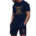 thumbnail image 2 of Chándal de moda 2024 para hombre, camiseta de manga corta y pantalones cortos de chándal, traje de jogging informal de verano, traje de dos piezas para hombre, 2 of 5
