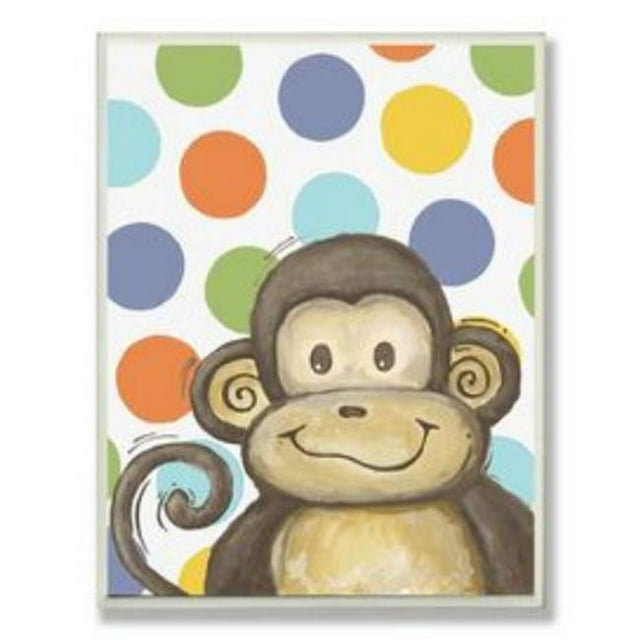 Lil Copain Singe avec Polka Dots Plaque Murale