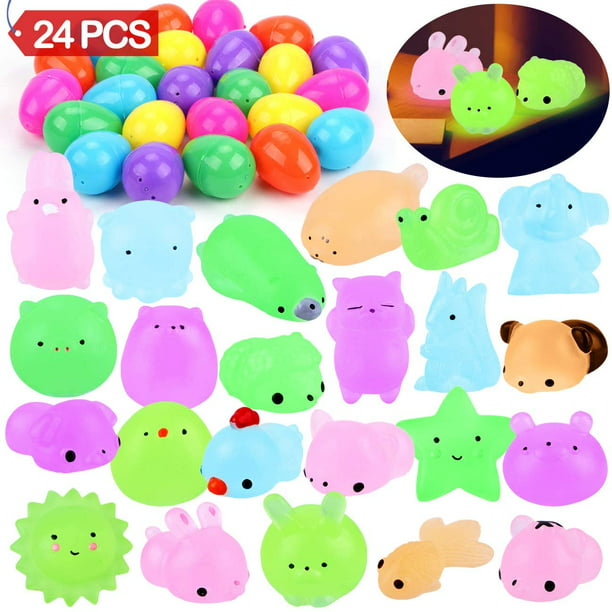 TOYIFY Filled Easter Eggs,Glow in the Dark Animal Squishies Stress ...